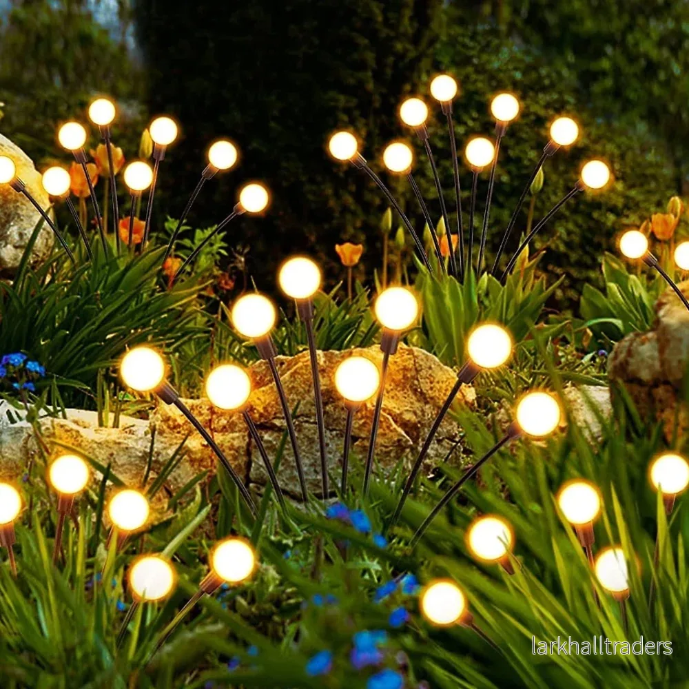 Eldflugbelysning för trädgården (2-pack) – Solcellslampor med spjut, 70 cm, 6 LED Eldflugbelysning för trädgården (2-pack) – Solcellslampor med spjut, 70 cm, 6 LED