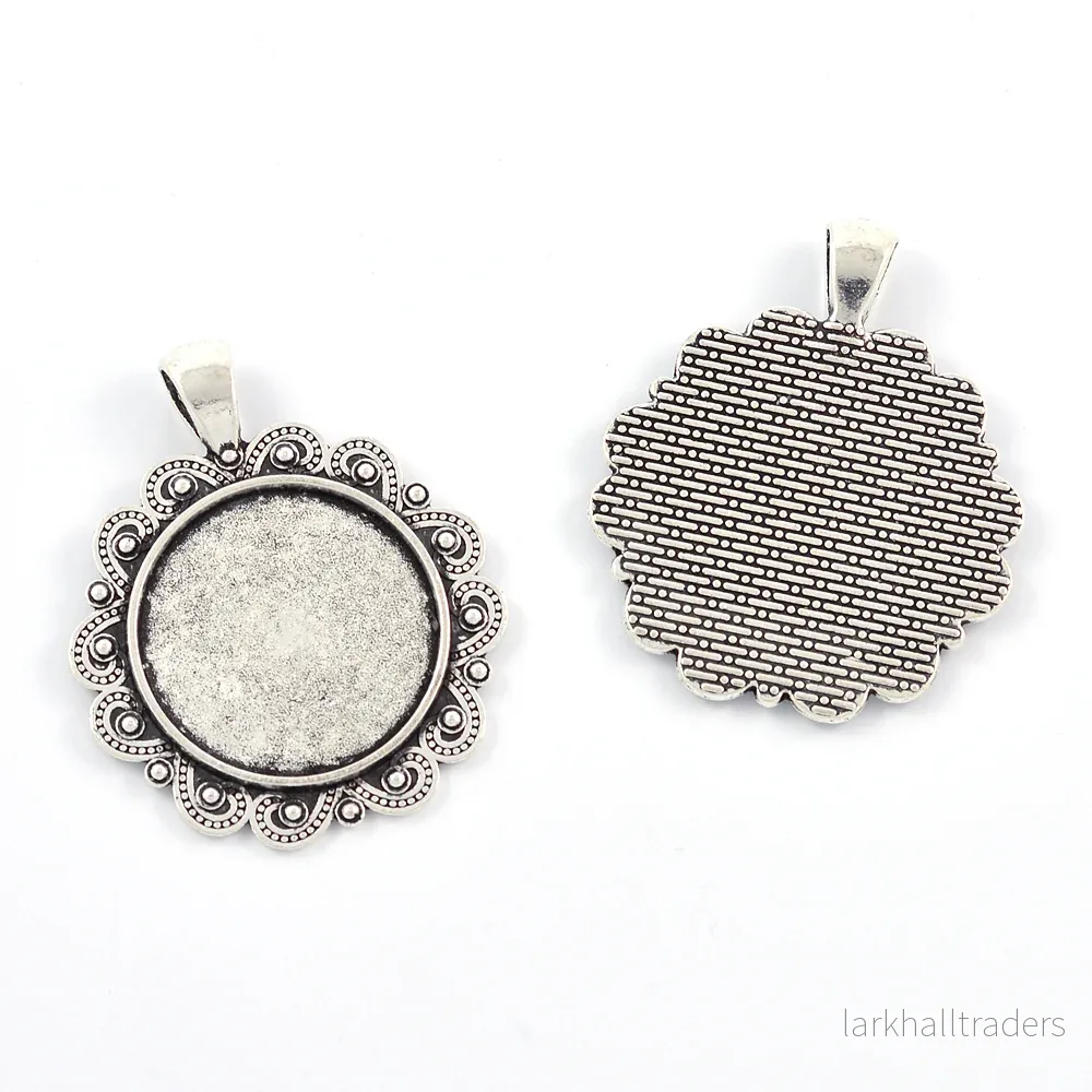 Ramberlock med ornament, antiksilver, 25mm - Bild 2