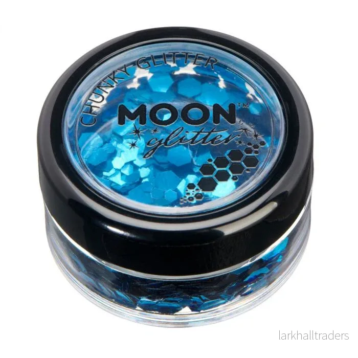 Moon Ansikts- & kroppsglitter i burk, blå 3 g