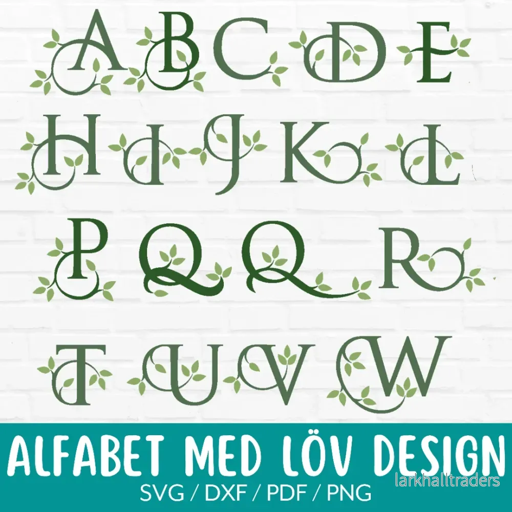 Alfabet med Löv Alfabet med Löv