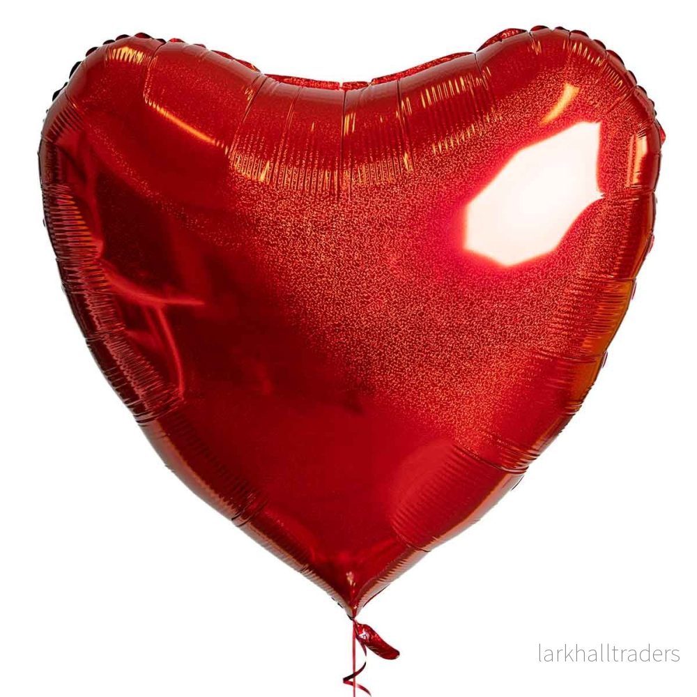 Folieballong, hjärta glitter röd 91 cm Folieballong, hjärta glitter röd 91 cm