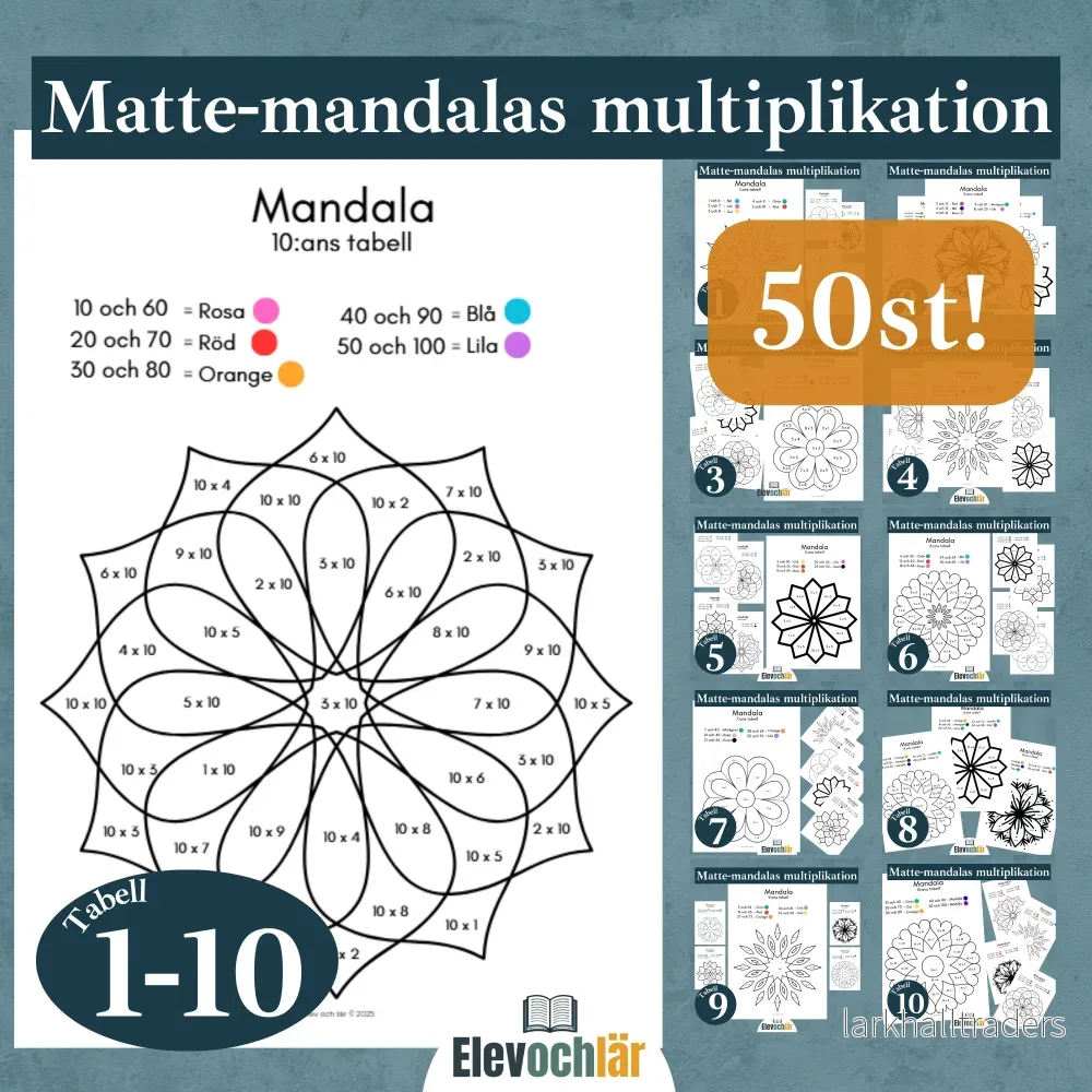 Paket: Matte-mandalas 50st (ord. pris 200kr) - Bild 2