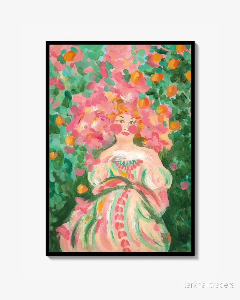 Woman Among the Oranges Fine Art Print Woman Among the Oranges Fine Art Print