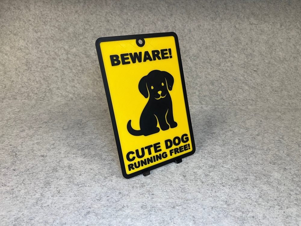 Väggdekor hund - Beware Cute Dog - Bild 2