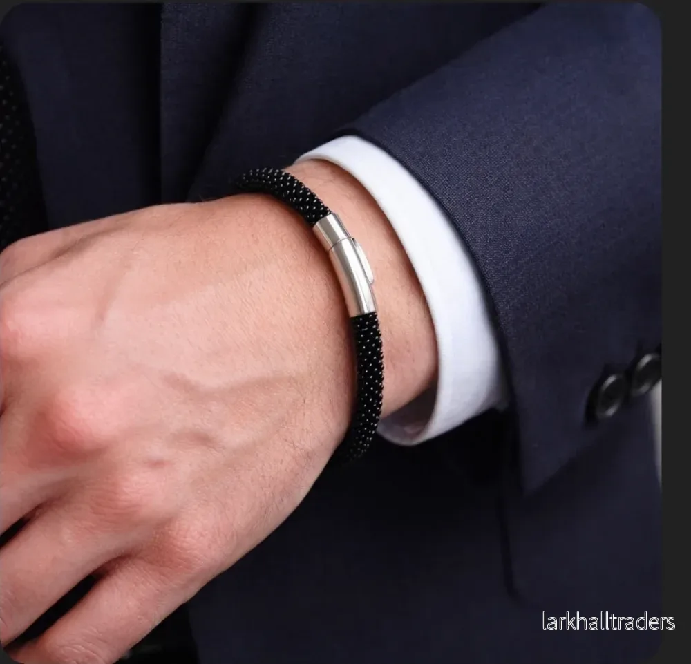 Svart Ankararmband
