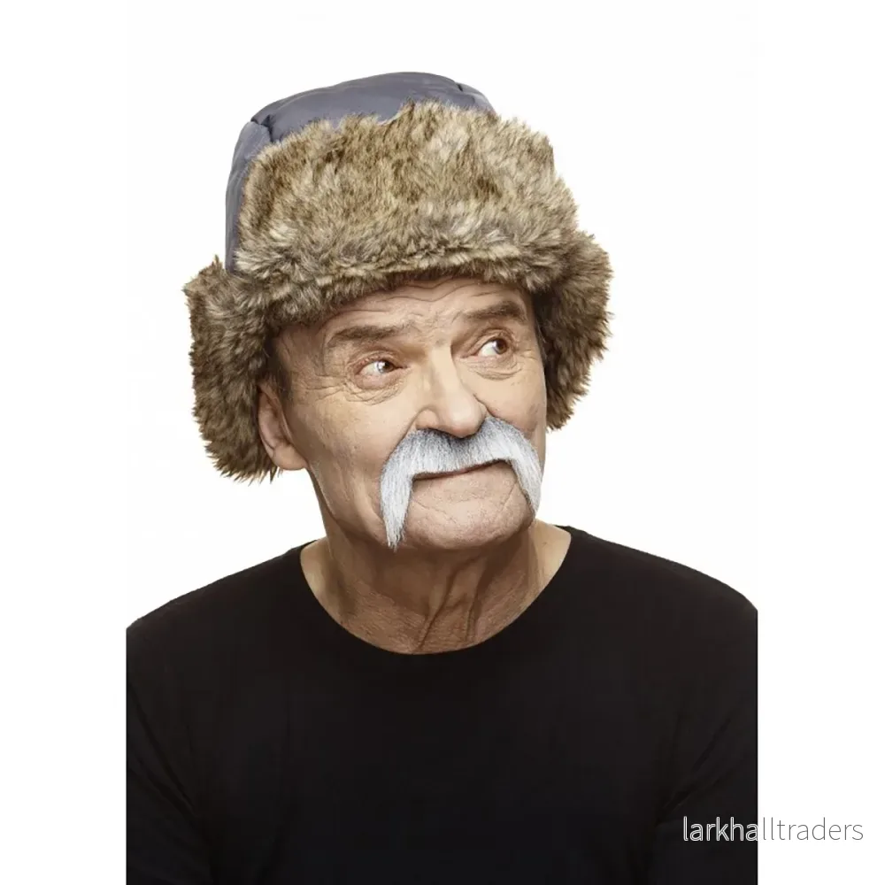 Mustasch, cowboy grå/vit - Bild 3