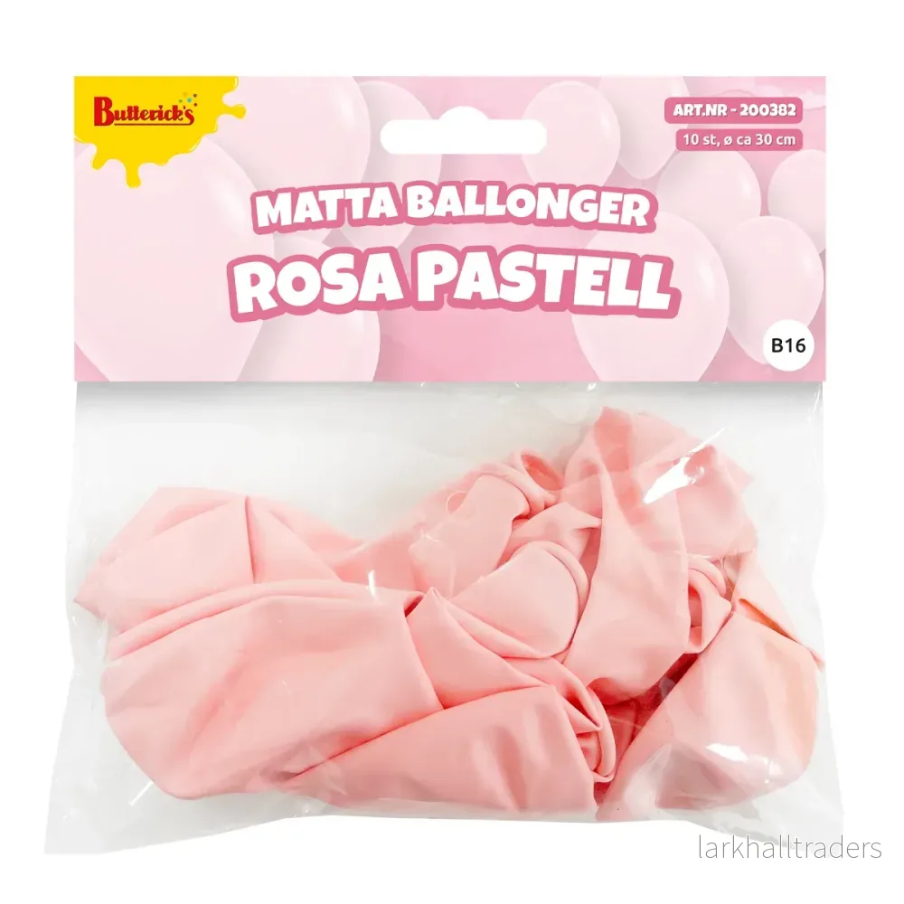 Ballonger, matta rosa pastell 10 st - Bild 2