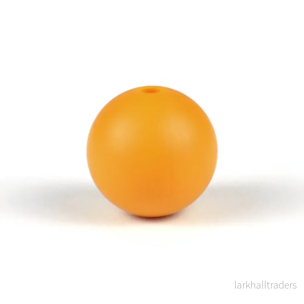 Silikonpärlor, mango, 15mm