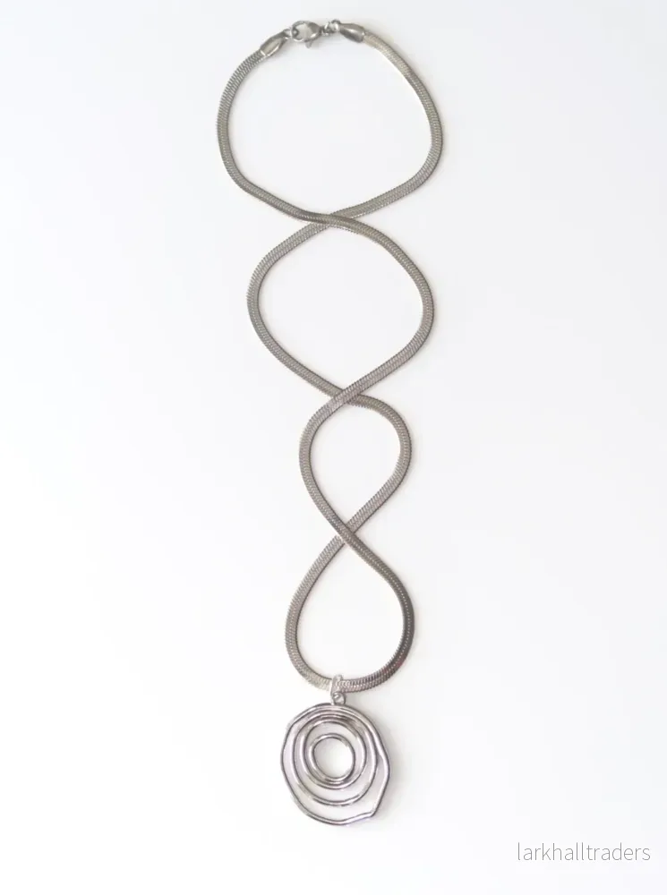 ZINNIA – Silver Virvel Halsband Vattentät
