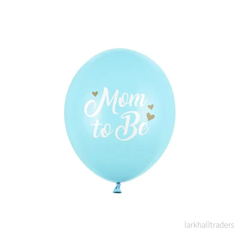 Ballonger, mom to be ljusblå 30 cm 6 st - Bild 2