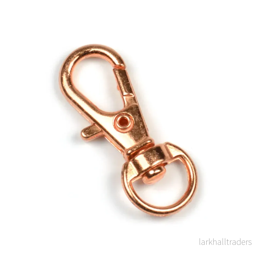 Hake för nyckelringar, roséguld, 32mm, 5st