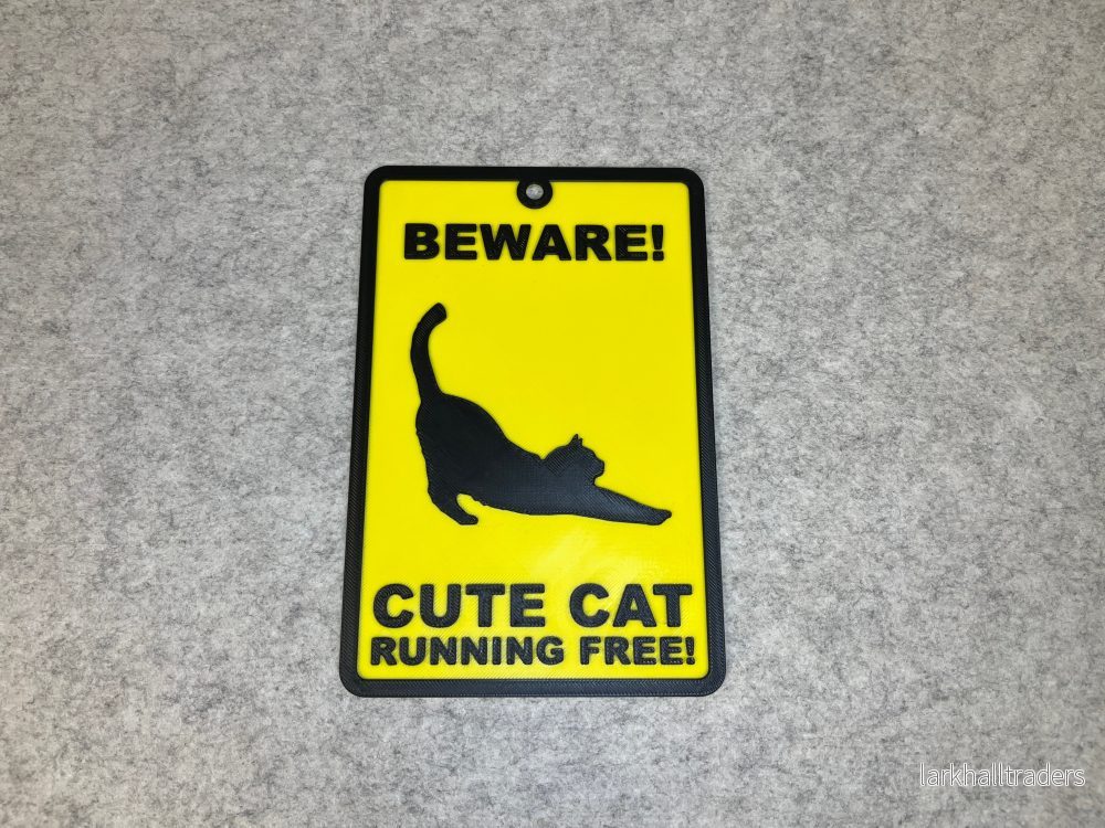 Väggdekor katt - Beware Cute Cat - Bild 3