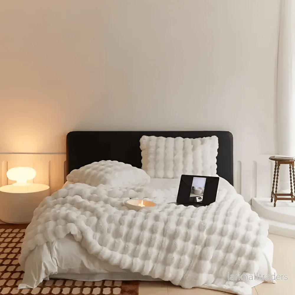 NordNest CozyPlaid – Supermjuk Rutig Filt för Ultimat Avkoppling - Bild 2
