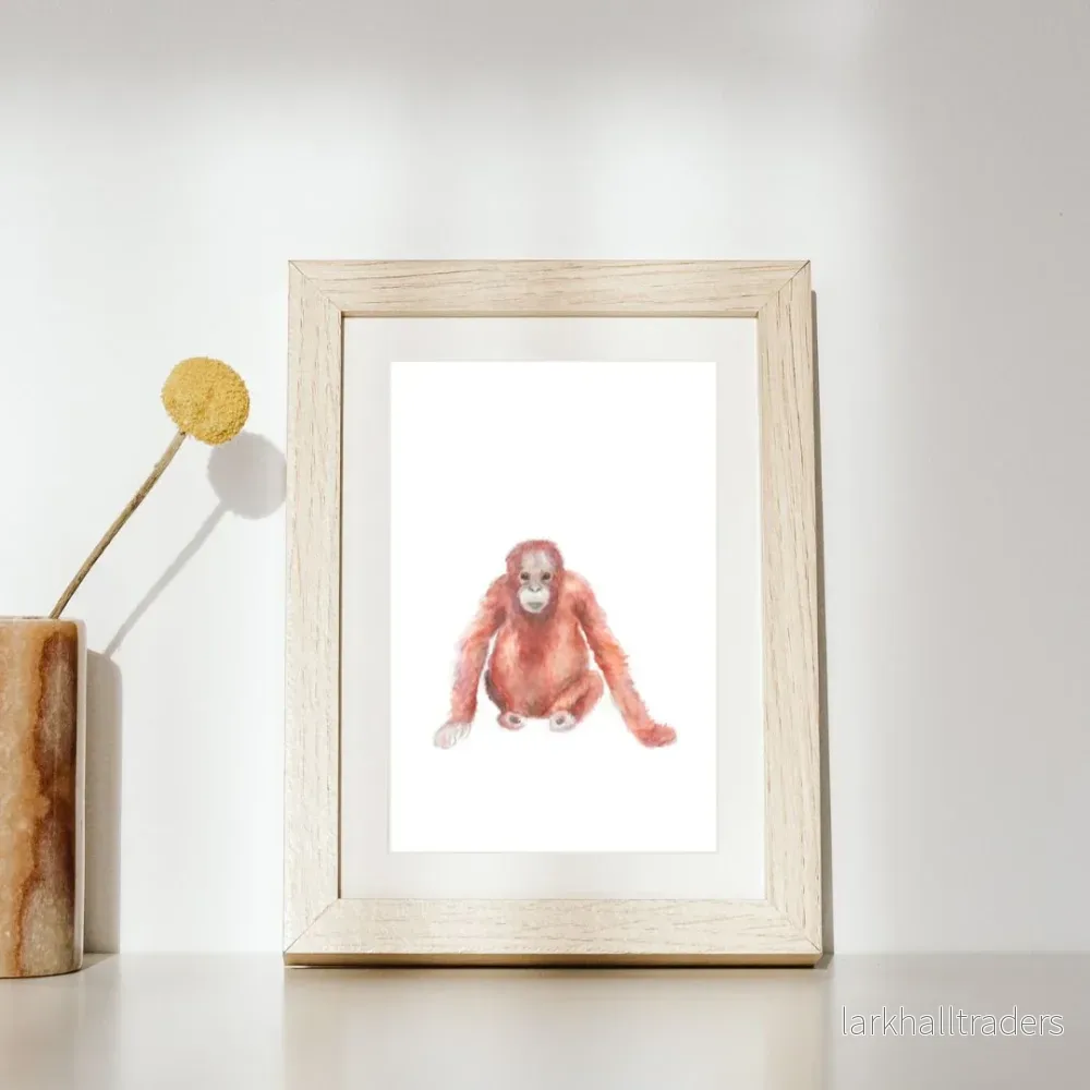 Orangutang akvarell Poster - Bild 2