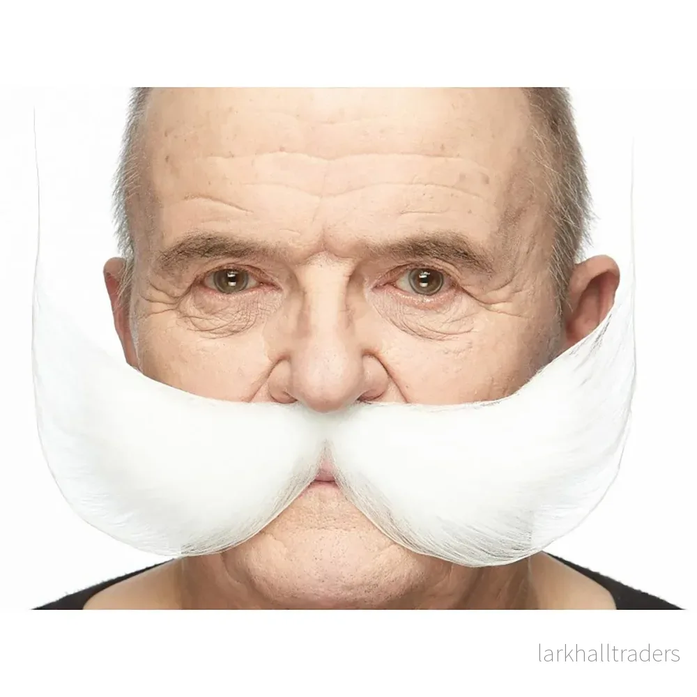 Mustasch, inventor vit Mustasch, inventor vit