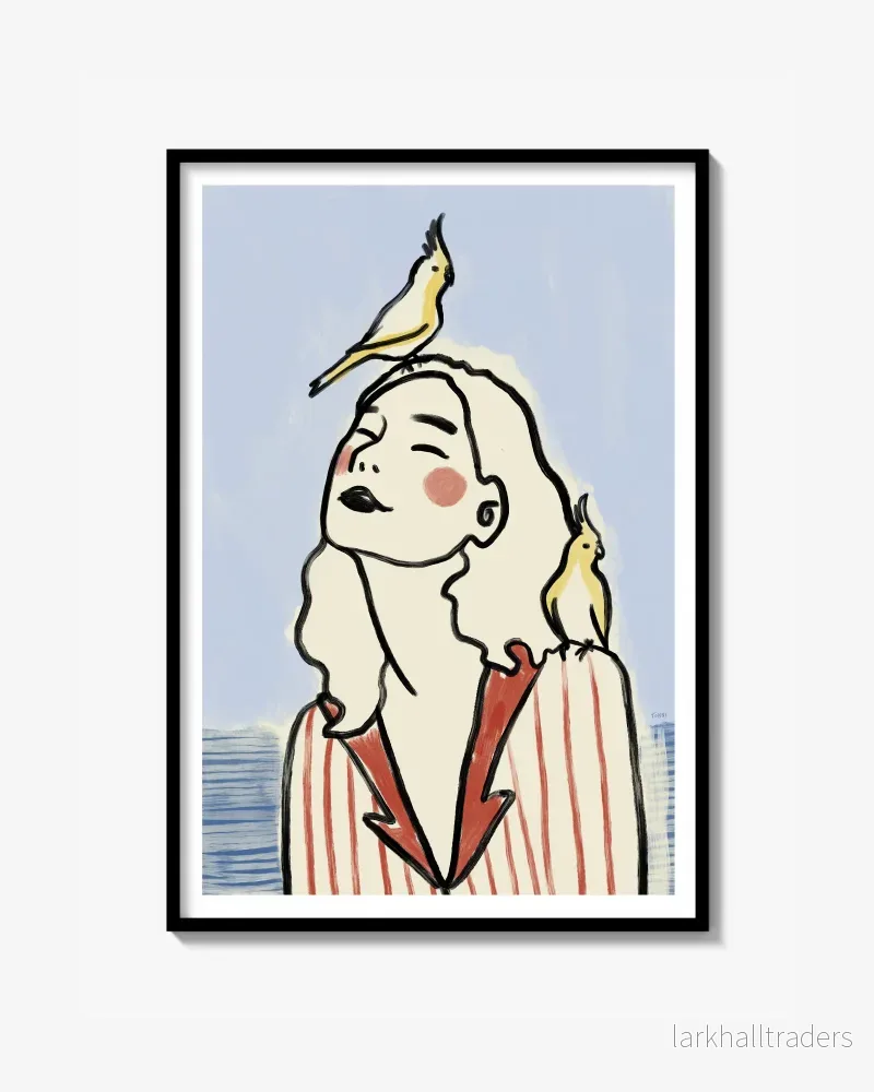 Feathers (blue) – Poster
