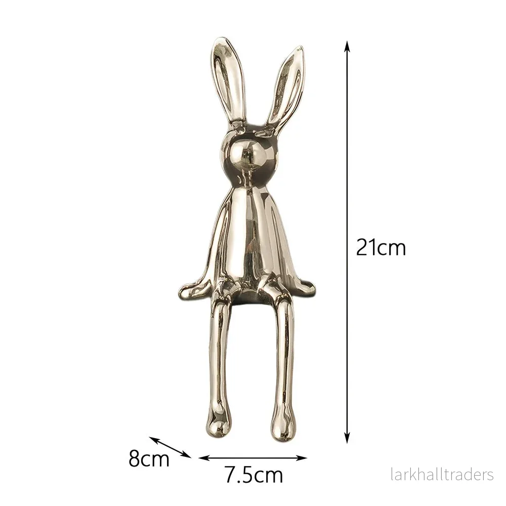 GlimmerHare – Gyllene Keramikfigur för Hylla och Bord - Bild 3