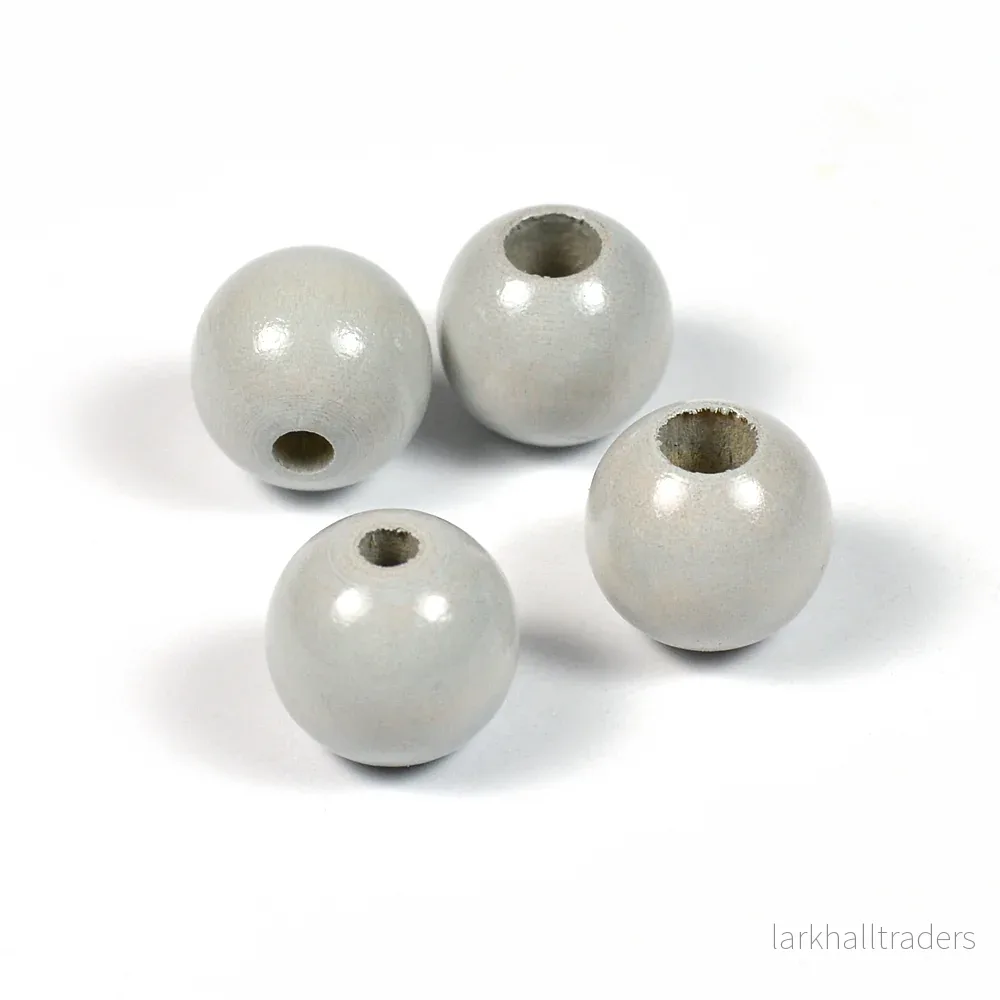 Säkerhetspärlor, 12mm, ljusgrå, 6st Säkerhetspärlor, 12mm, ljusgrå, 6st