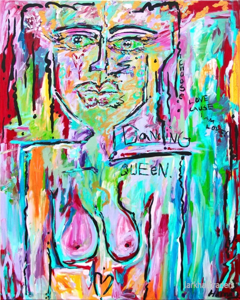 Colorful Manifesto Original Målning - Bild 2