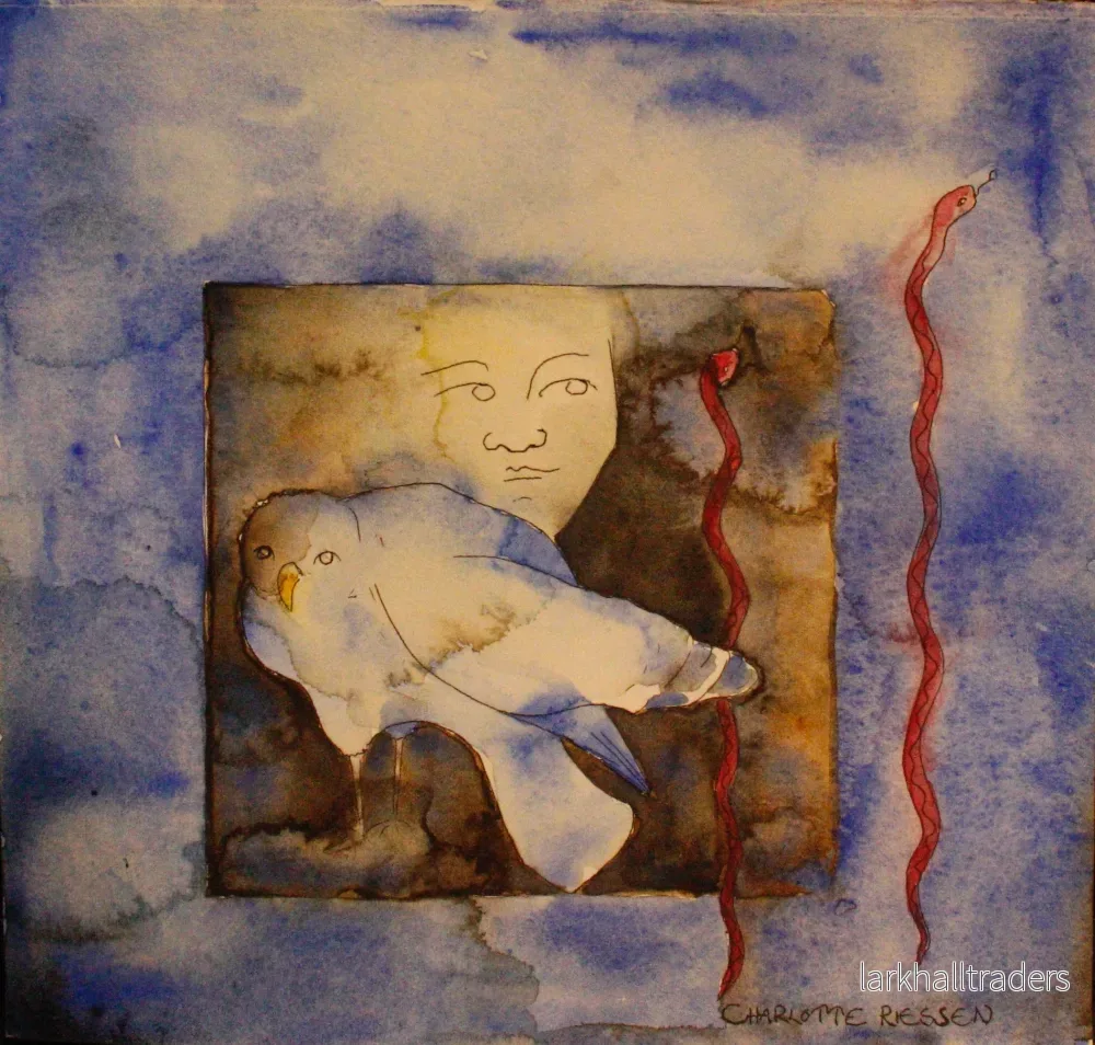 Bird dreams no. 24 Akvarell Original - Bild 2