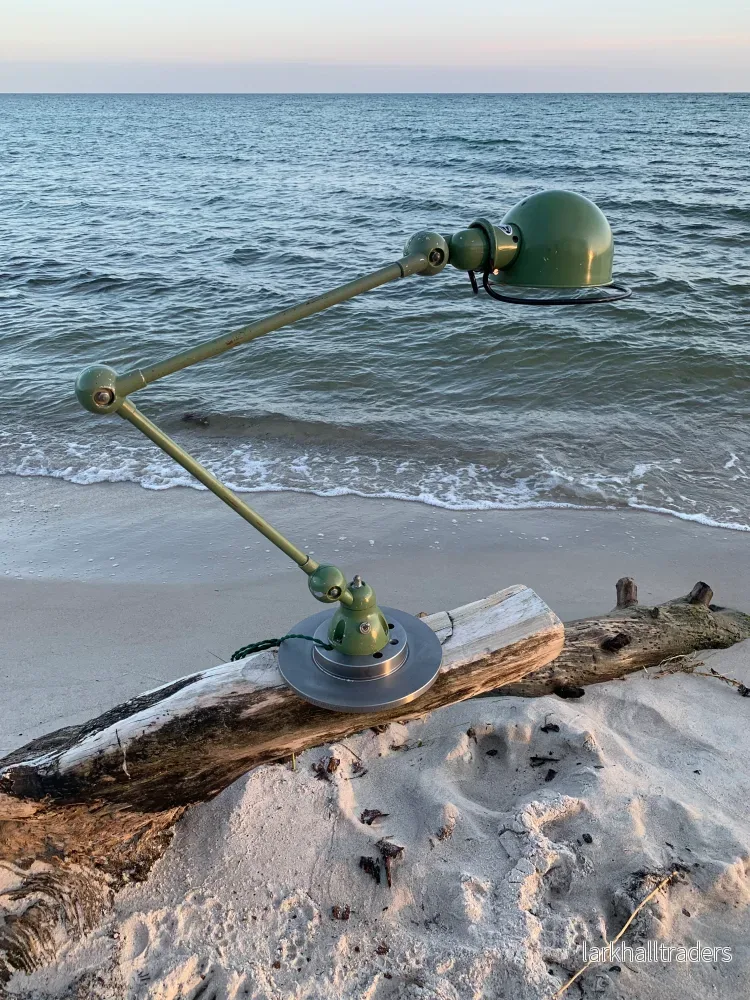Jieldé bords-/vägglampa med två armar - Grön - Bild 2