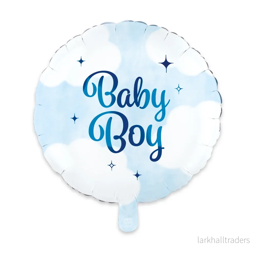 Folieballong, baby boy blå 46 cm Folieballong, baby boy blå 46 cm