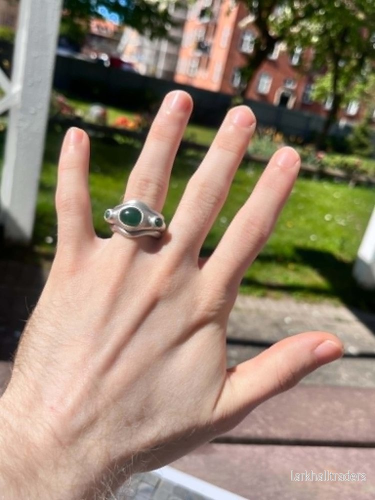 1 av 1 Silver & Jade Ring EU56 - Bild 2