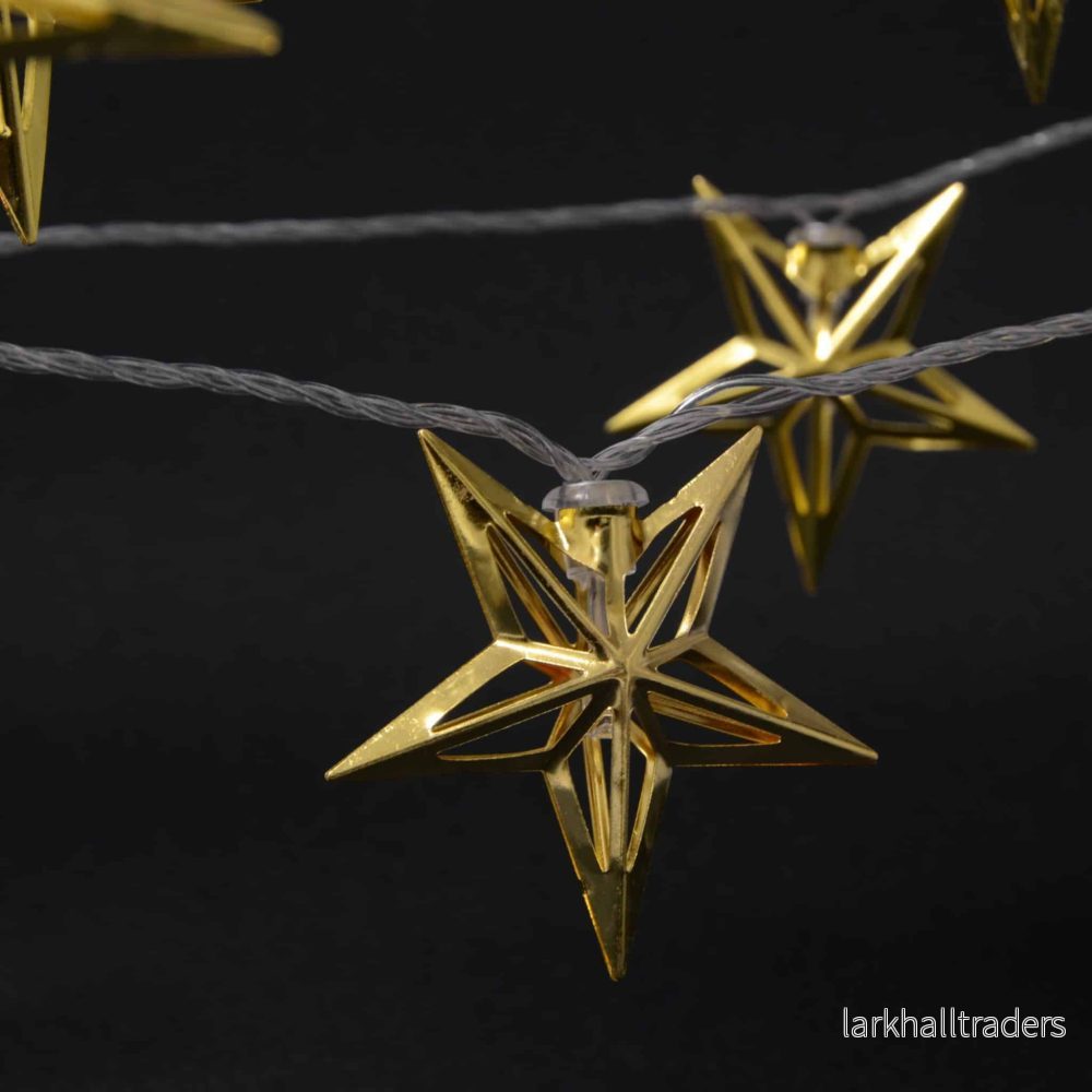 LED-ljuskedja med stjärnor - guld (3 meter) - Bild 3