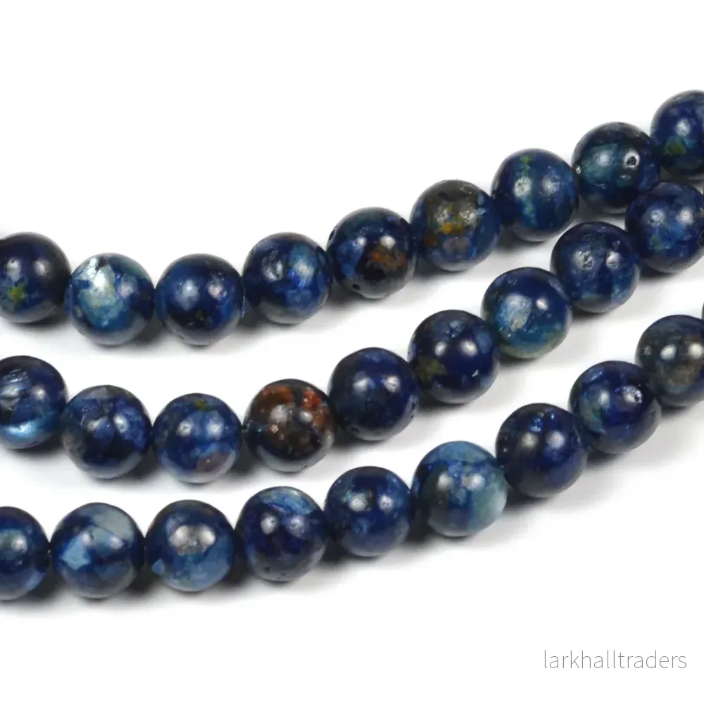 Kyanit pärlor, mörkblå, 6mm Kyanit pärlor, mörkblå, 6mm