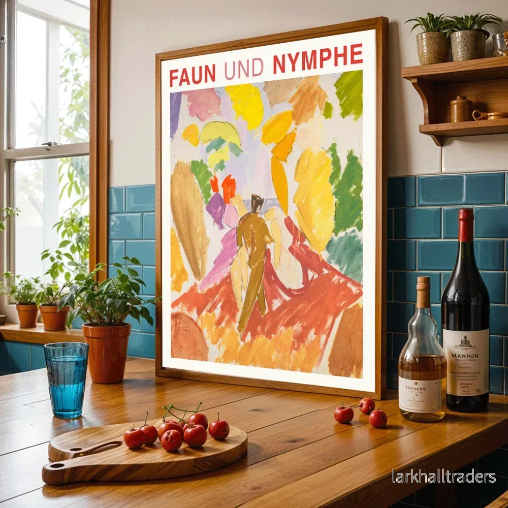 Faun och Nymf Poster Faun och Nymf Poster