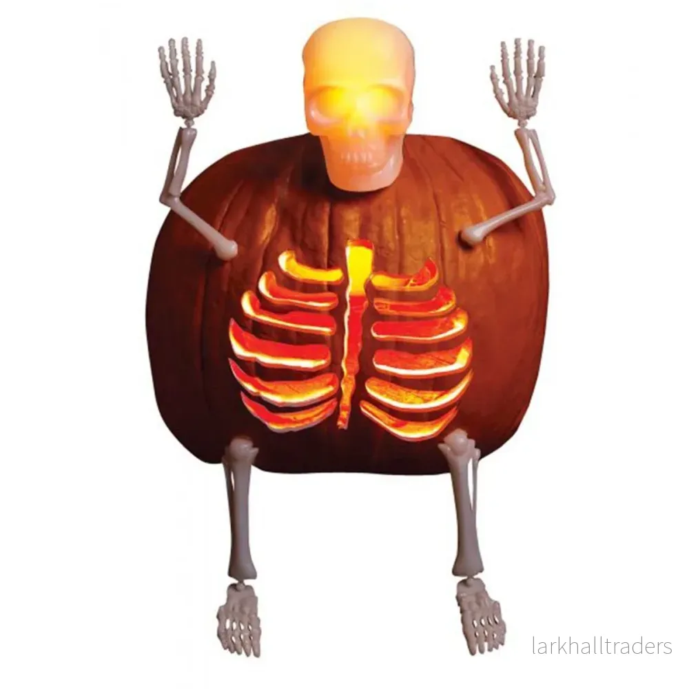 Pumpa-kit, skelett lysande