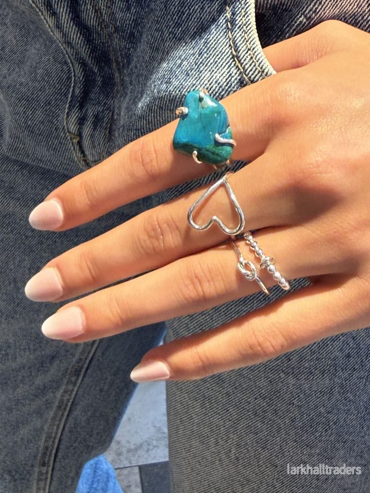 Silver ring Chrysocolla - Bild 2