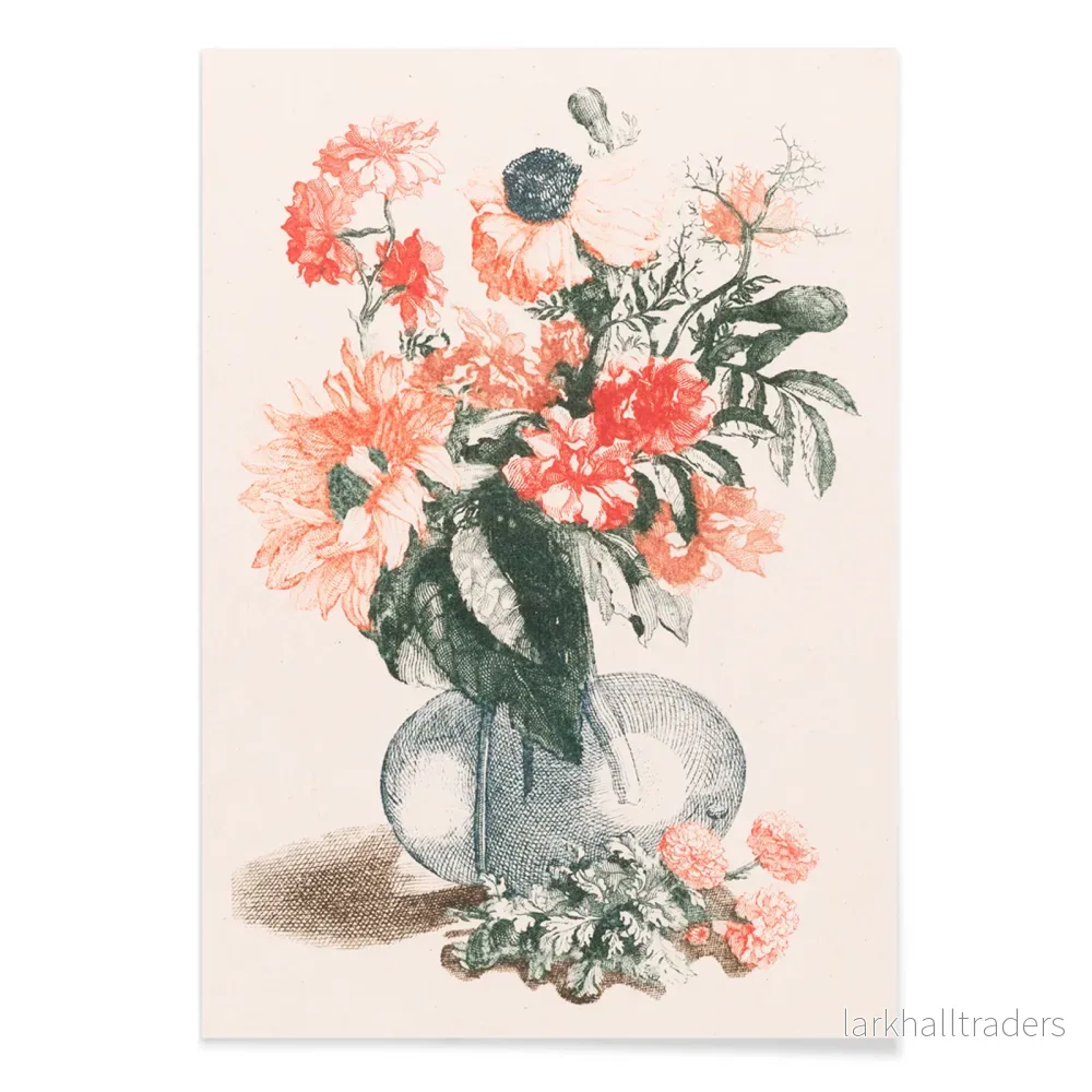 Vas i glas med blommor Poster - Bild 2