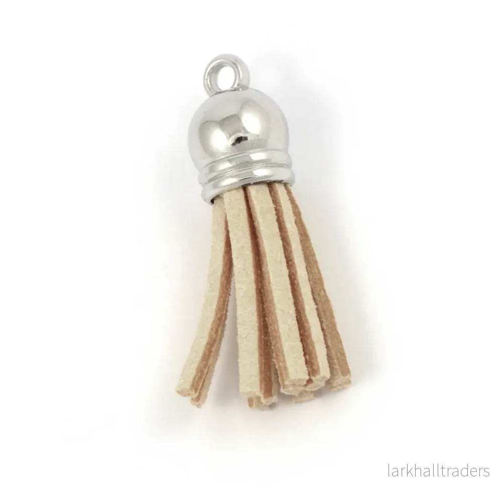 Liten tofs i mockaimitation, beige Liten tofs i mockaimitation, beige