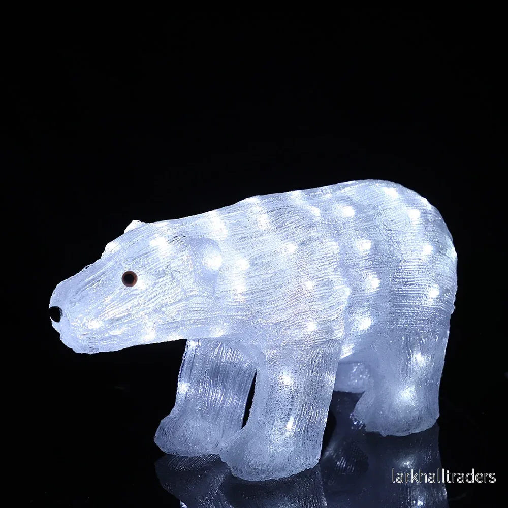 Akryl Isbjörn – Höjd 29 cm med LED-lampor – Akryl Isbjörn – Höjd 29 cm med LED-lampor –