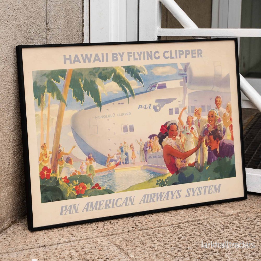 Hawaii med flygande clipper Poster