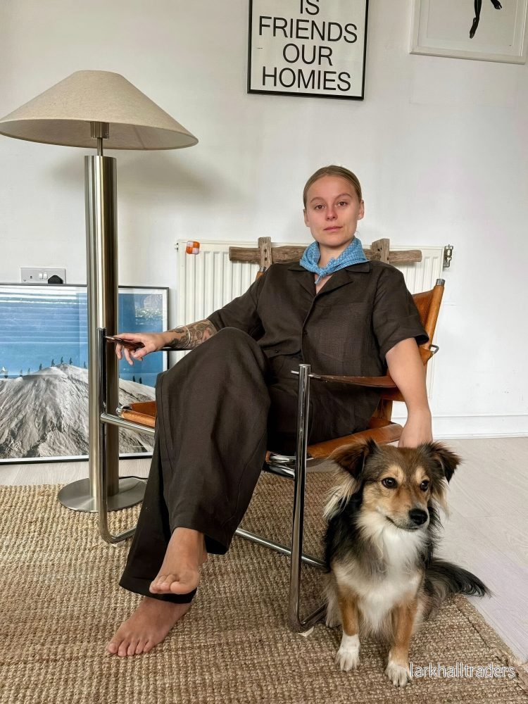 Brun kubansk linneskjorta - Bild 3