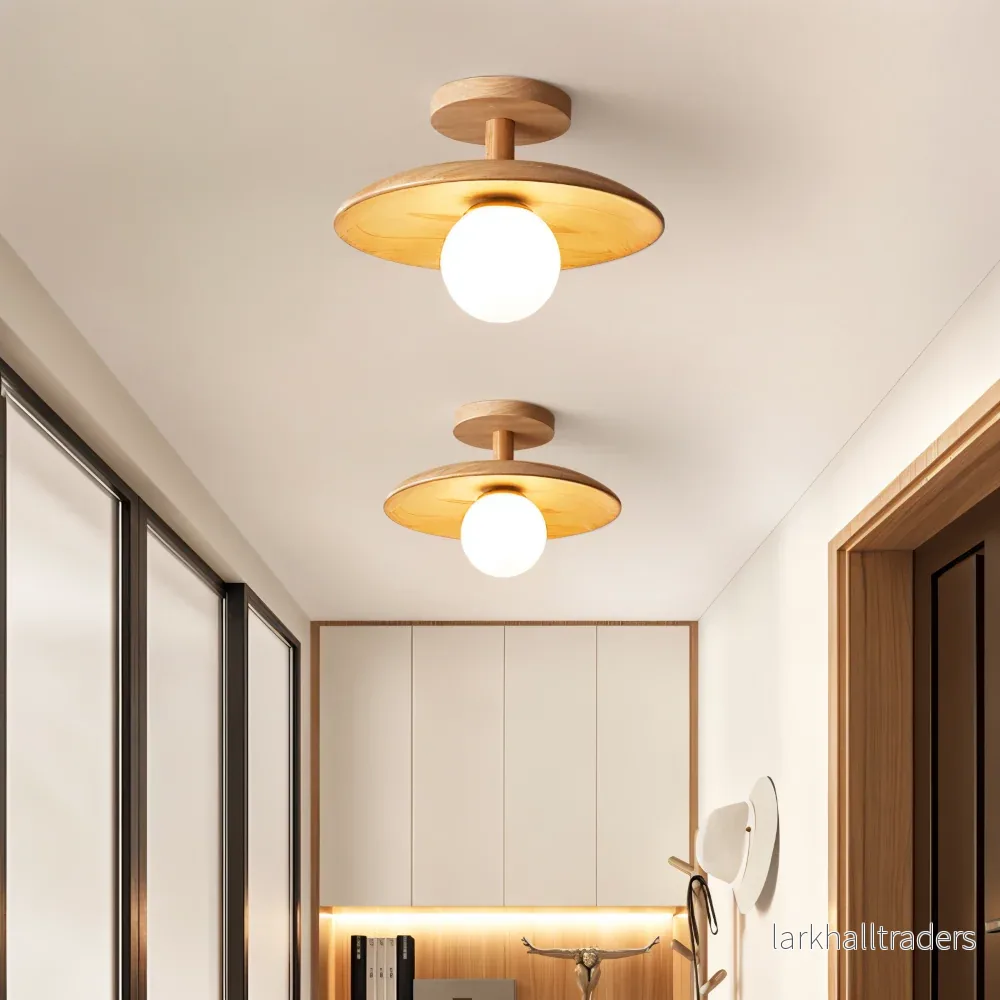 LunaraWood – Modern Trä Taklampa med Inbyggd LED-belysning LunaraWood – Modern Trä Taklampa med Inbyggd LED-belysning