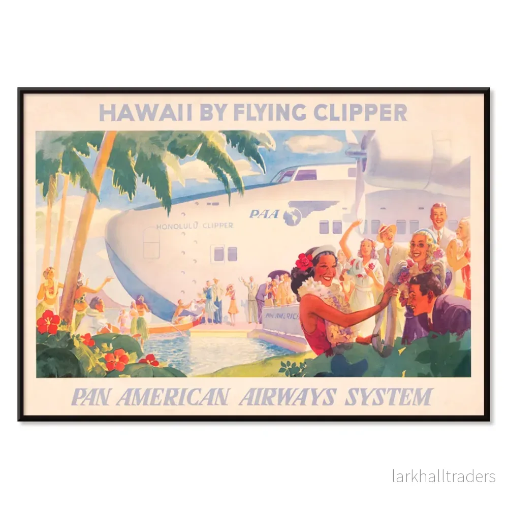 Hawaii med flygande clipper Poster - Bild 2