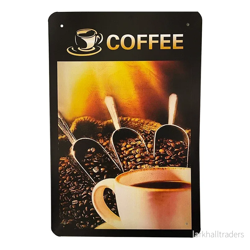 Metallskylt Coffee Svart Metallskylt Coffee Svart