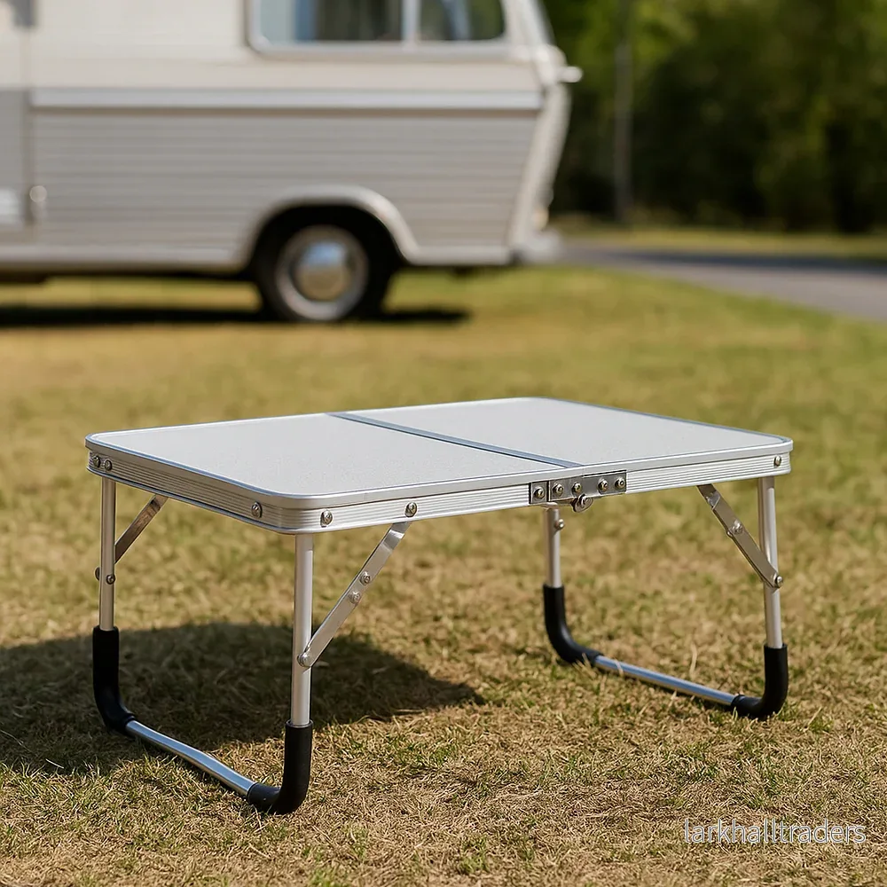 Fällbart lättvikts campingbord i aluminium Fällbart lättvikts campingbord i aluminium