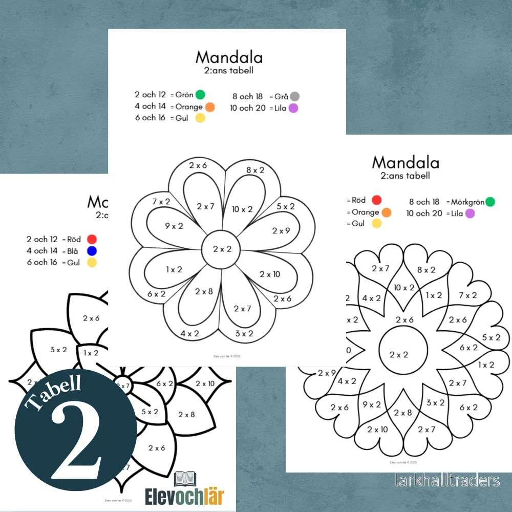 Matte-mandalas 2:ans multiplikationstabell - Bild 2
