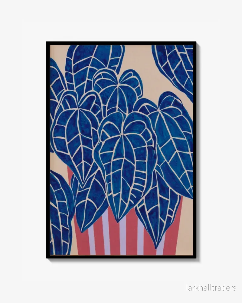 Blå Blommig Art print Blå Blommig Art print