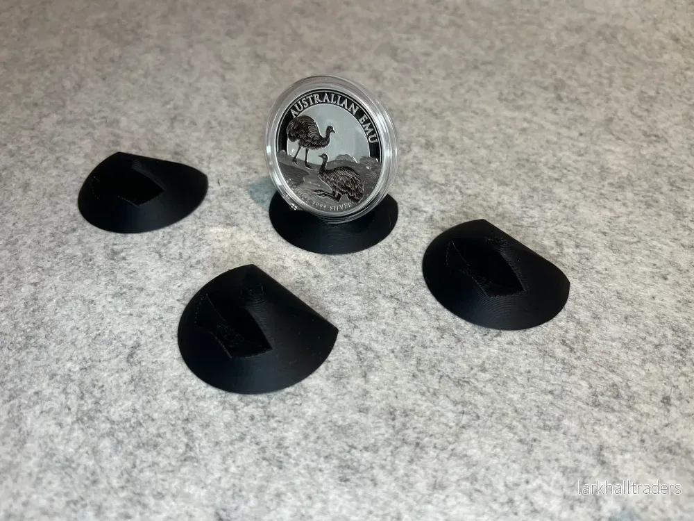 Displayplint för 1 oz silvermynt i kapsel - enskilt kupolställ - Bild 3