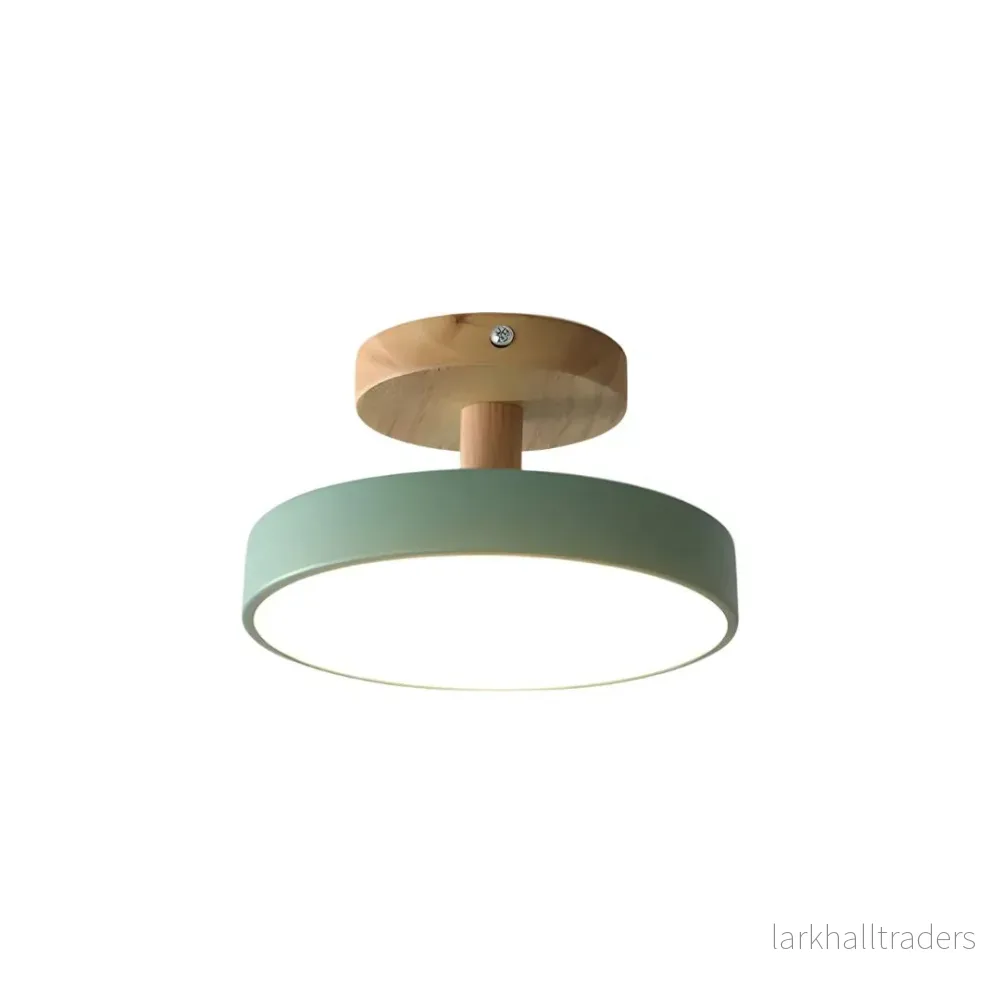 Nörd – Skandinavisk taklampa med träbas och mjuk pastellfärgad design - Bild 2