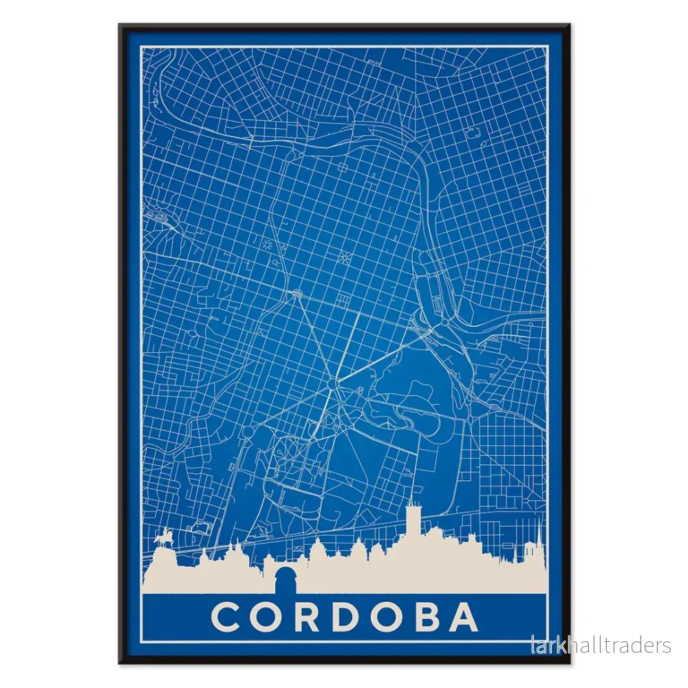 Cordoba minimalistisk karta Poster - Bild 2