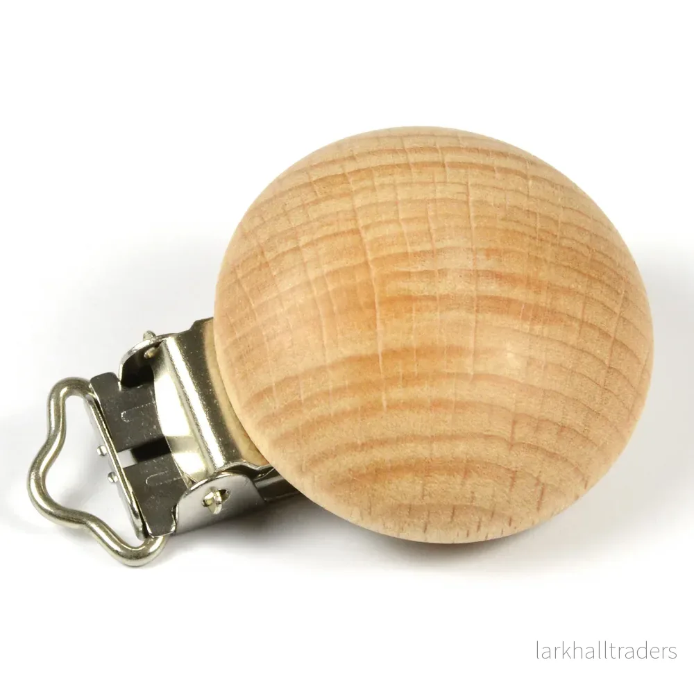Träclips Premium Wood, runt, 35mm