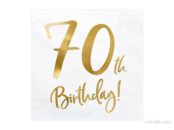 Servetter, happy birthday 70th 20 st