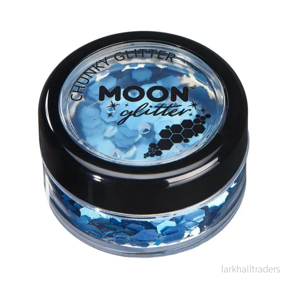 Moon Glitter Holographic Chunky Glitter, blue 3 g Moon Glitter Holographic Chunky Glitter, blue 3 g