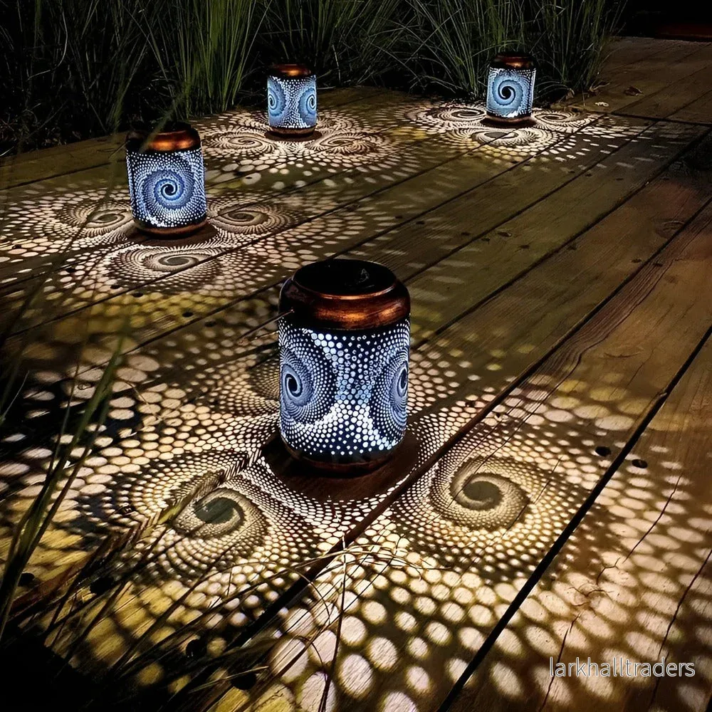 SpiralGlim Solprojektor – Solcellsdriven LED-Lampa med Spiralmönster SpiralGlim Solprojektor – Solcellsdriven LED-Lampa med Spiralmönster